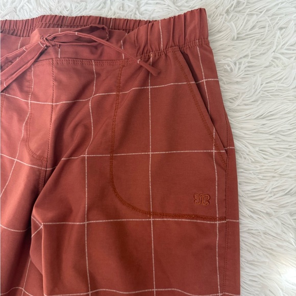 Albion Jetsetter Windowpane Terracotta Pants - Picture 6 of 13